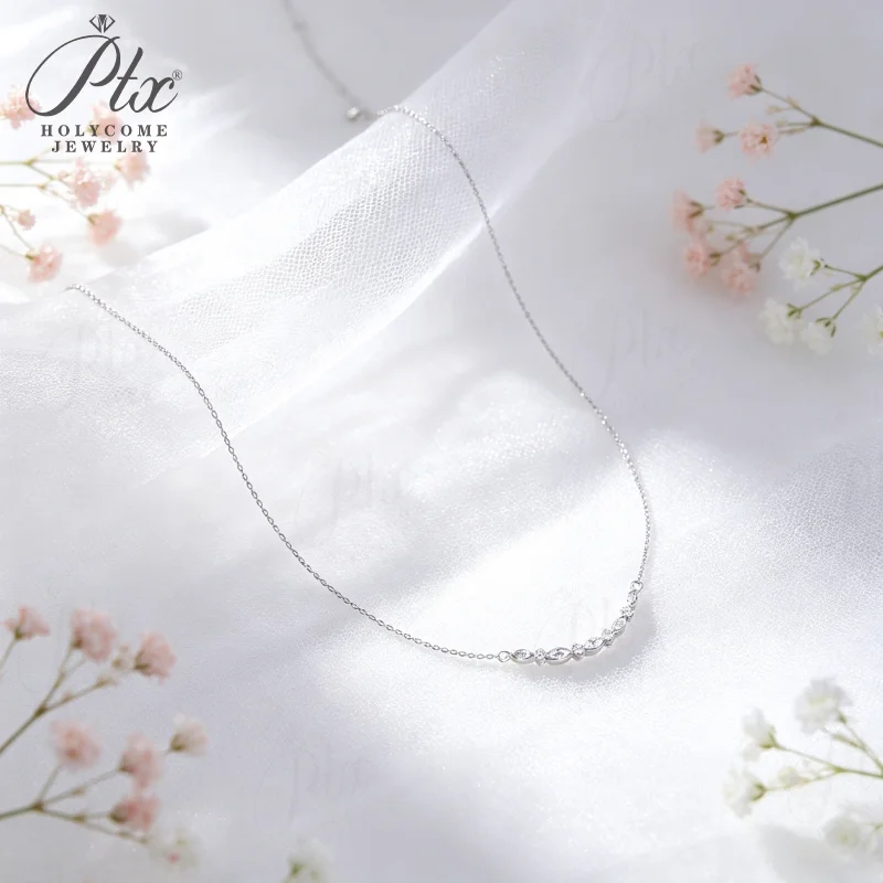 Moissanite Necklace Round Marquise Excellent Cut 925 Sterling Silver D Color GRA Certified Factory Direct Ideal Gift Jewelry