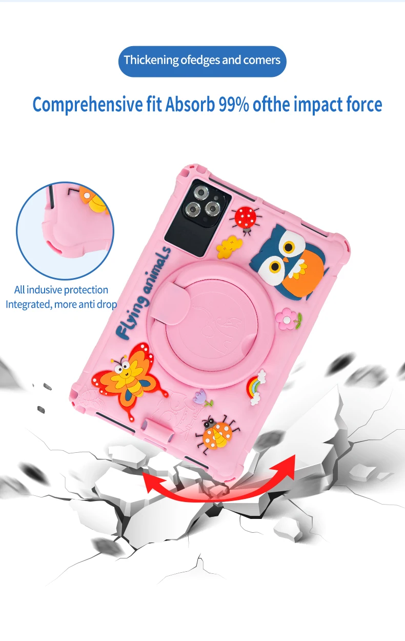 New 10.1-inch Kids Tablet 4G LTE Android 13 Go WIFI Octa Cor Processor 8GB RAM 64GB ROM Butterfly Case