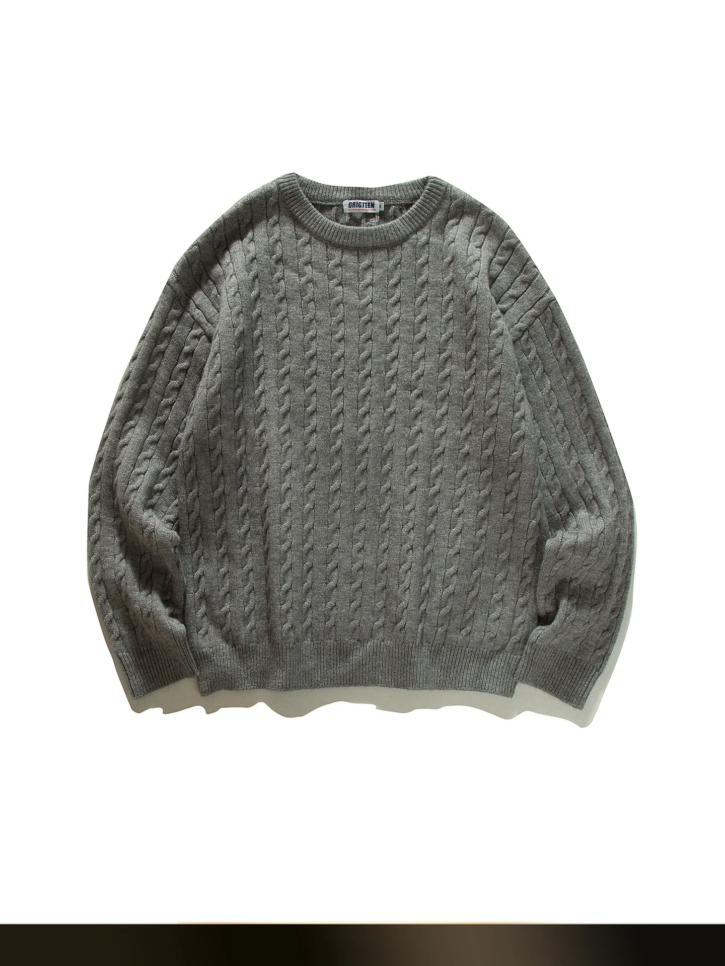 

Retro Japanese Sle Pure Color Simple Twisted Knit Sweater Casual Autumn Winter Warm Couple's Long Sve round Ne Pullover