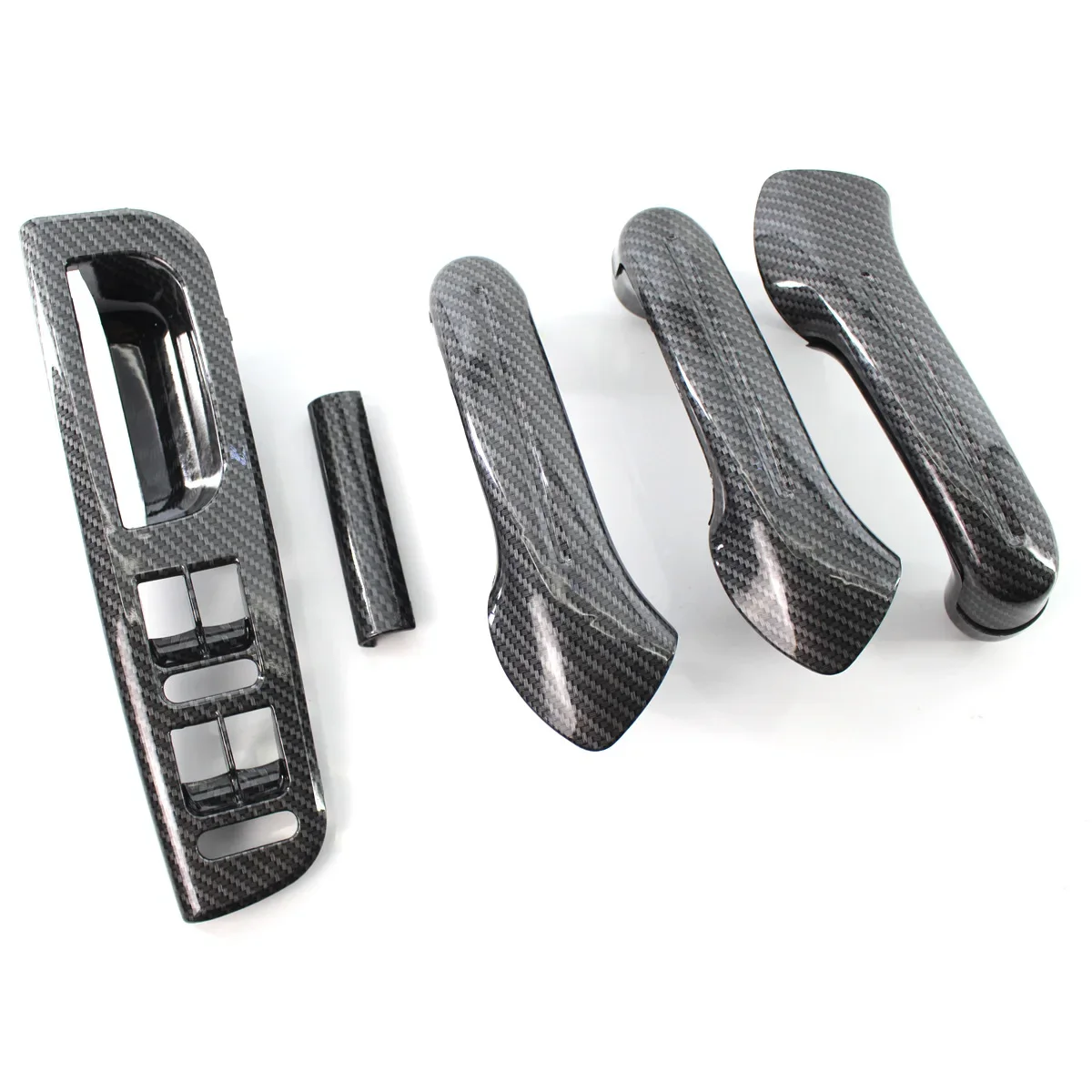 Front Rear Left Right Door Black Pull Grab Handle VW Bora Golf 4 MK4 for Jetta 1999-2004 Carbon Fiber Style 3B1867171E