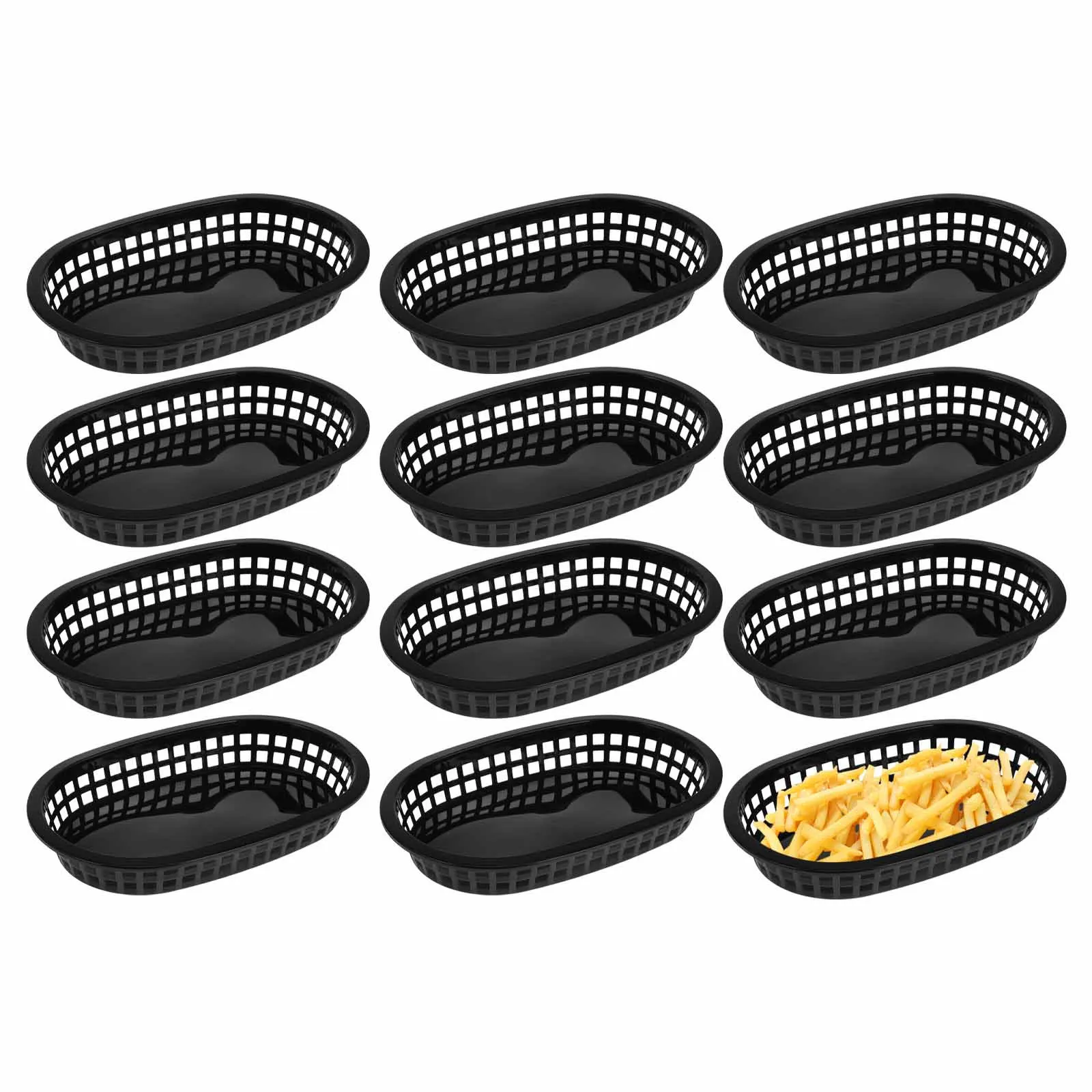 

Plastic Fruit Trays Reusable Snack Trays for Fast Food Serving Dessert Plates Practical Storage Tray Kitchen Service Supplies