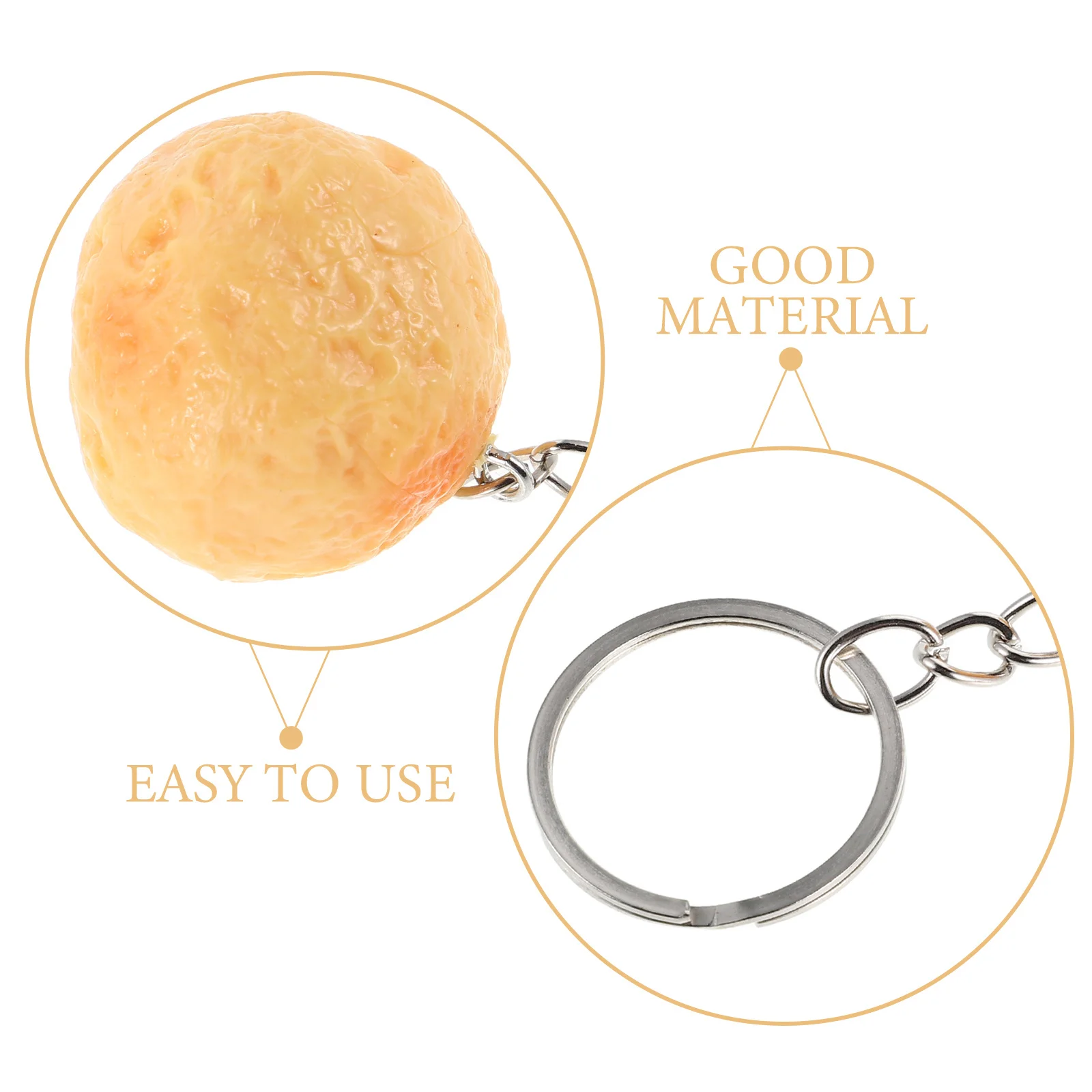 2pcs Takoyaki Keychain Mini Food-Themed Key Ring Simulated Kitchen For Kids Bag Pendant Car Key Holder Artificial Seafood Charm