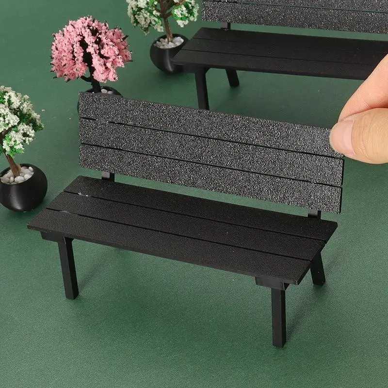 1Pcs Dollhouse Miniature Simulation Bench Creative Chair Model Accessories Home Scene Display Props Crafts