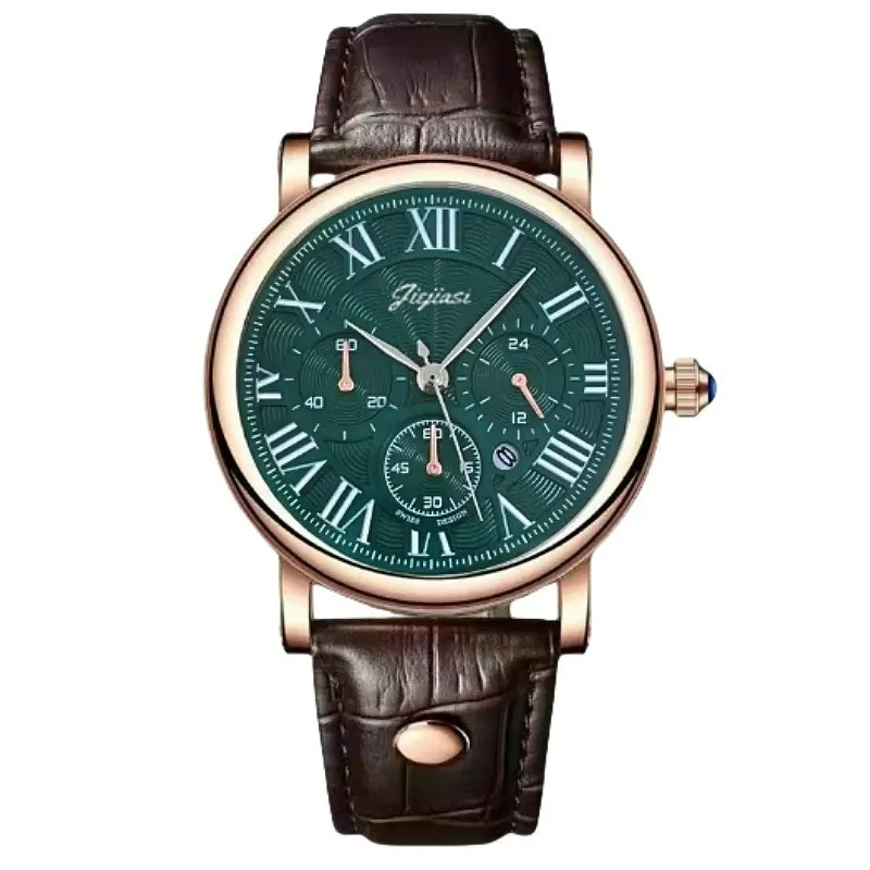 Men's Watch, Thin Leather Strap, Stylish Quartz Watch