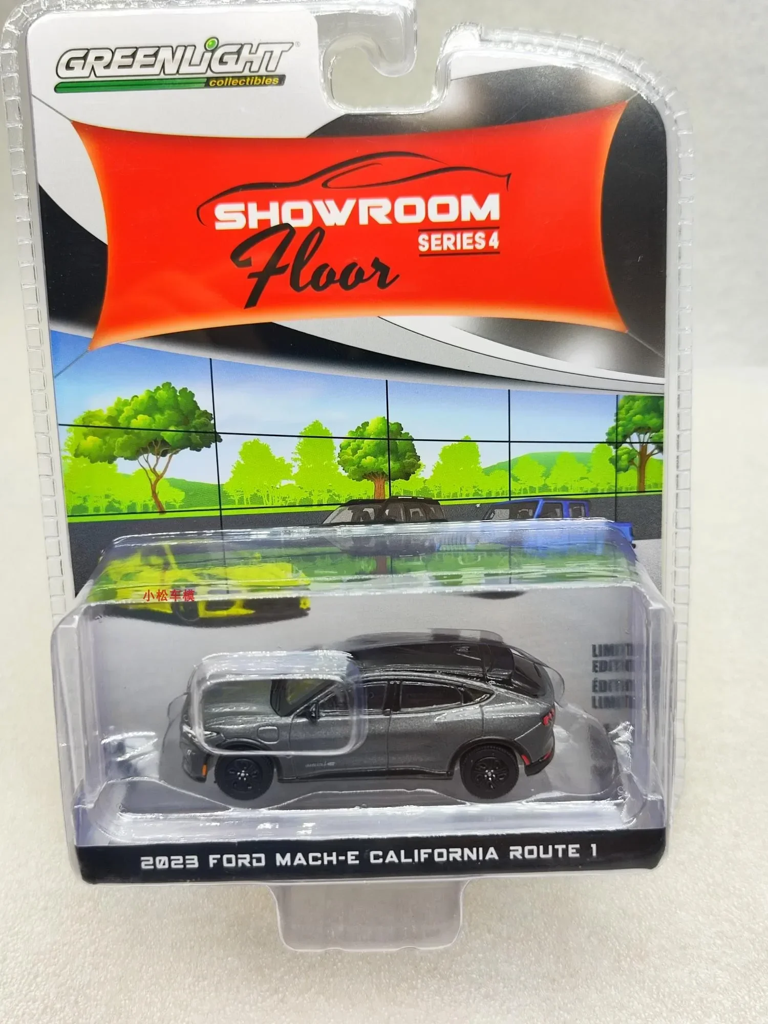 

1: 64 Exhibition Hall Floor Series 4-2023 Ford Mustang Mach-E California Highway 1 Carbonized Grey Alloy car model