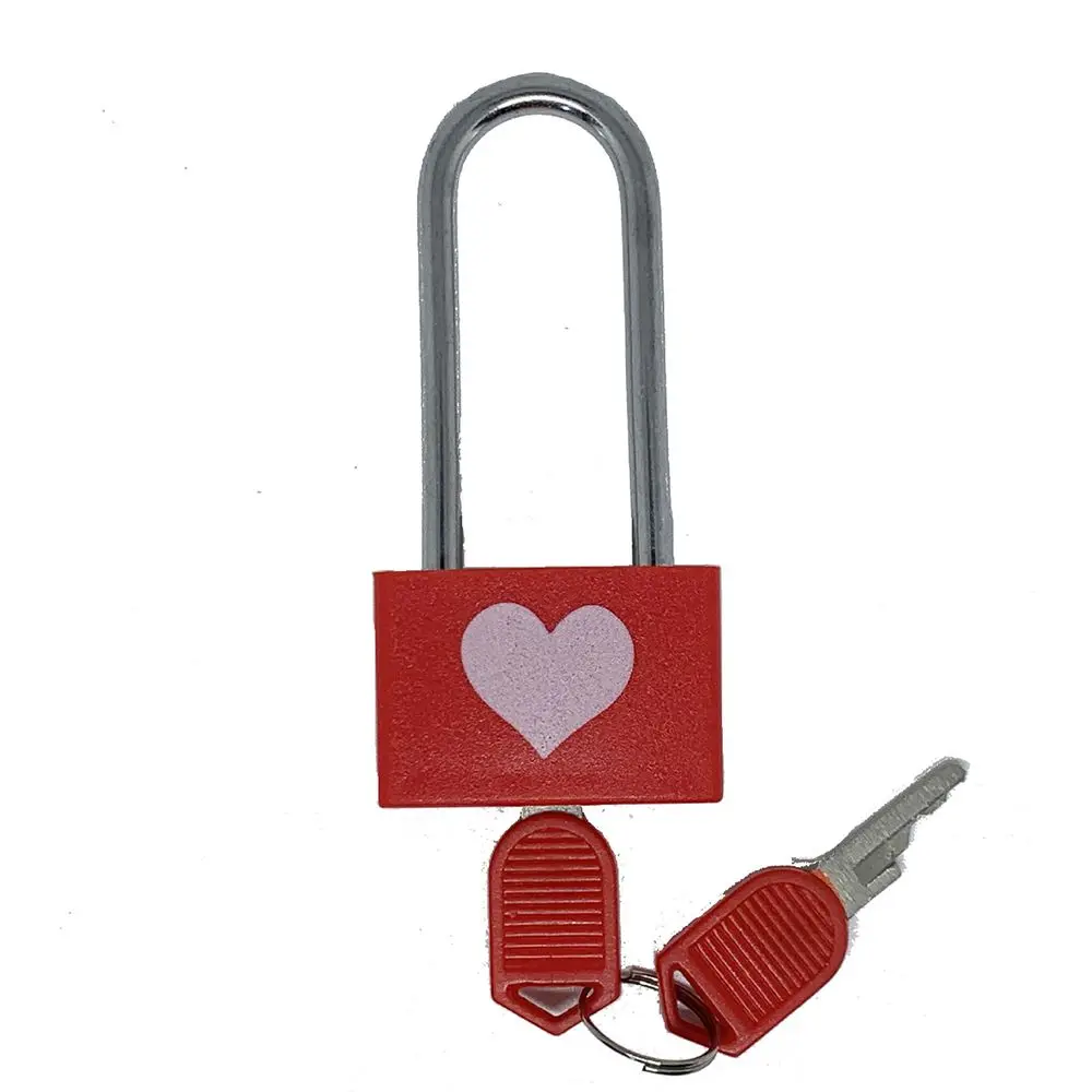 Long Handle Love Lock Door Security Drawer Latches Furniture Suitcase Locker Travel Anti-theft Padlock Valentine's Day Gift