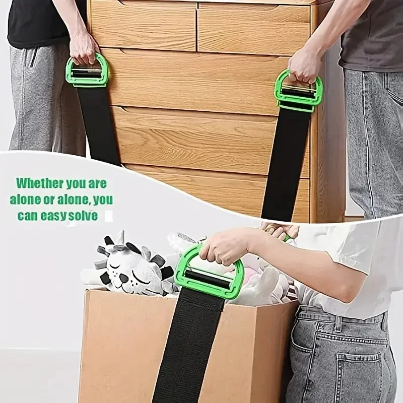 Adjustable Furniture Moving Straps Wrist Forearm Lifting Moving Straps Carrying Furniture Transport Belt Rope Heavy Cord Tools