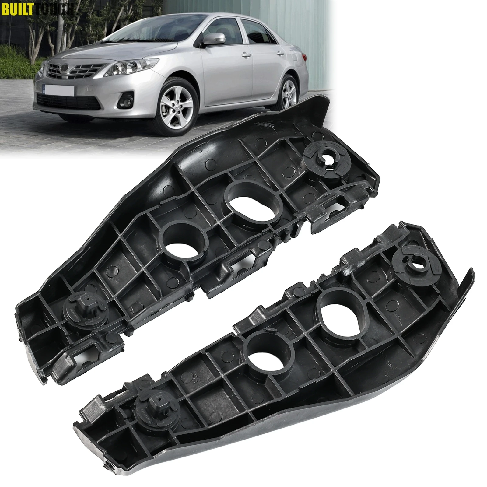 2szt Przedni lewy wspornik zderzaka samochodowego po stronie kierowcy Wspornik zderzaka po stronie pasażera do Toyota Corolla 2009-10 52116-02130/12390