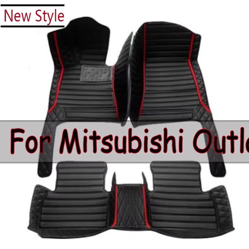 Hybrid Vehicle Car Mats For Mitsubishi Outlander PHEV GN 2022~2023 5seat Leather Pad Car Floor Mats Tapis De Sol Car Accessories