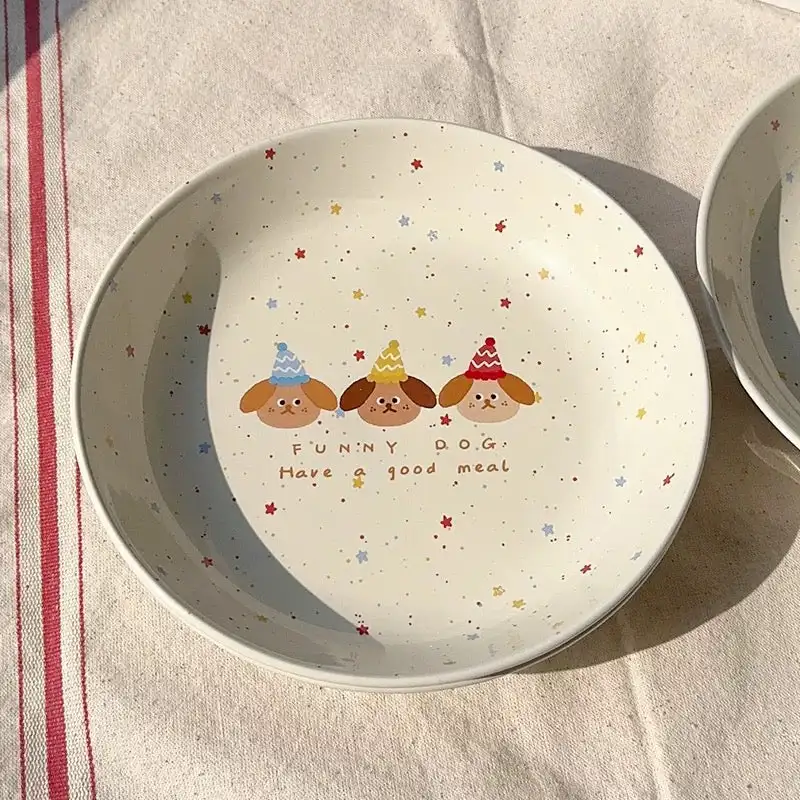 

Cute Funny Dog Ceramic Plate – 8” Round & Square