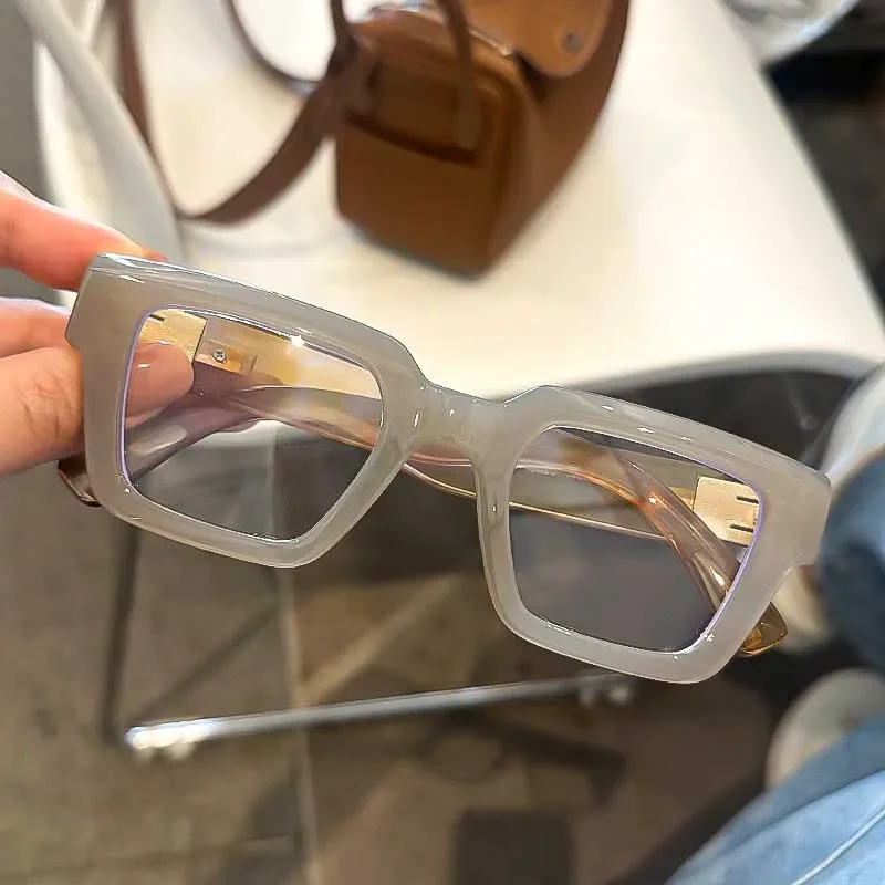 New Vintage Square-Frame Presbyopia Glasses Stylish Ink-Washed Colour Unisex High-Definition Blue Light-Blocking Reading Glasses