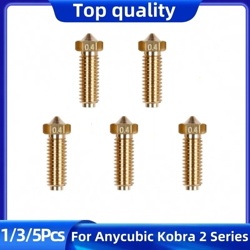 For Anycubic 3D Printer Nozzle 0.4 mm/ 1.75 mm High Temperature Wear Resistant, Compatible with Anycubic Kobra 2 Series