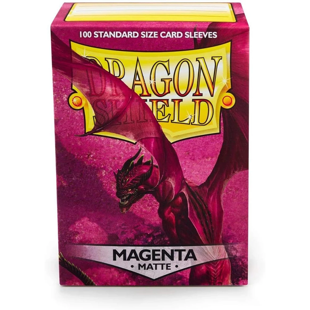 Fundas para tarjetas Dragon Shield Matte Magenta para juegos de mesa protectores PKM/OPCG/MTG de tarjetas de tamaño estándar