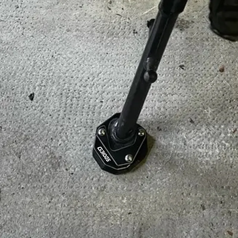 ل BMW G310GS G310R G310 GS R 2018-2023 دراجة نارية الملحقات مسنده القدم الجانب حامل تمديد وسادة دعم لوحة غطاء الصمام #1