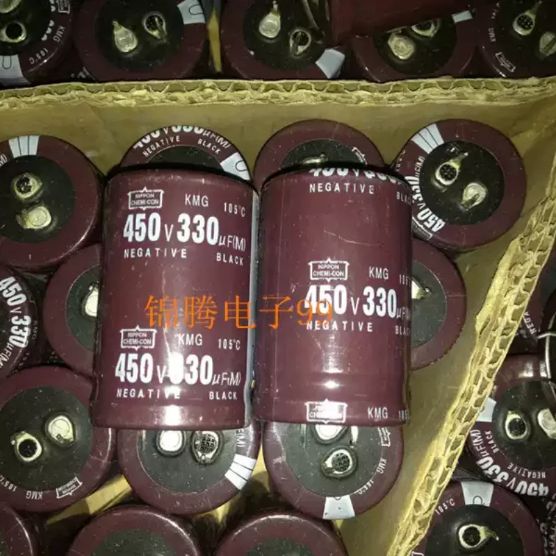 10-100pcs Japanese Chemical Black Diamond 450V 330UF Frequency Converter Common Capacitor 450V 330UF 30 * 45