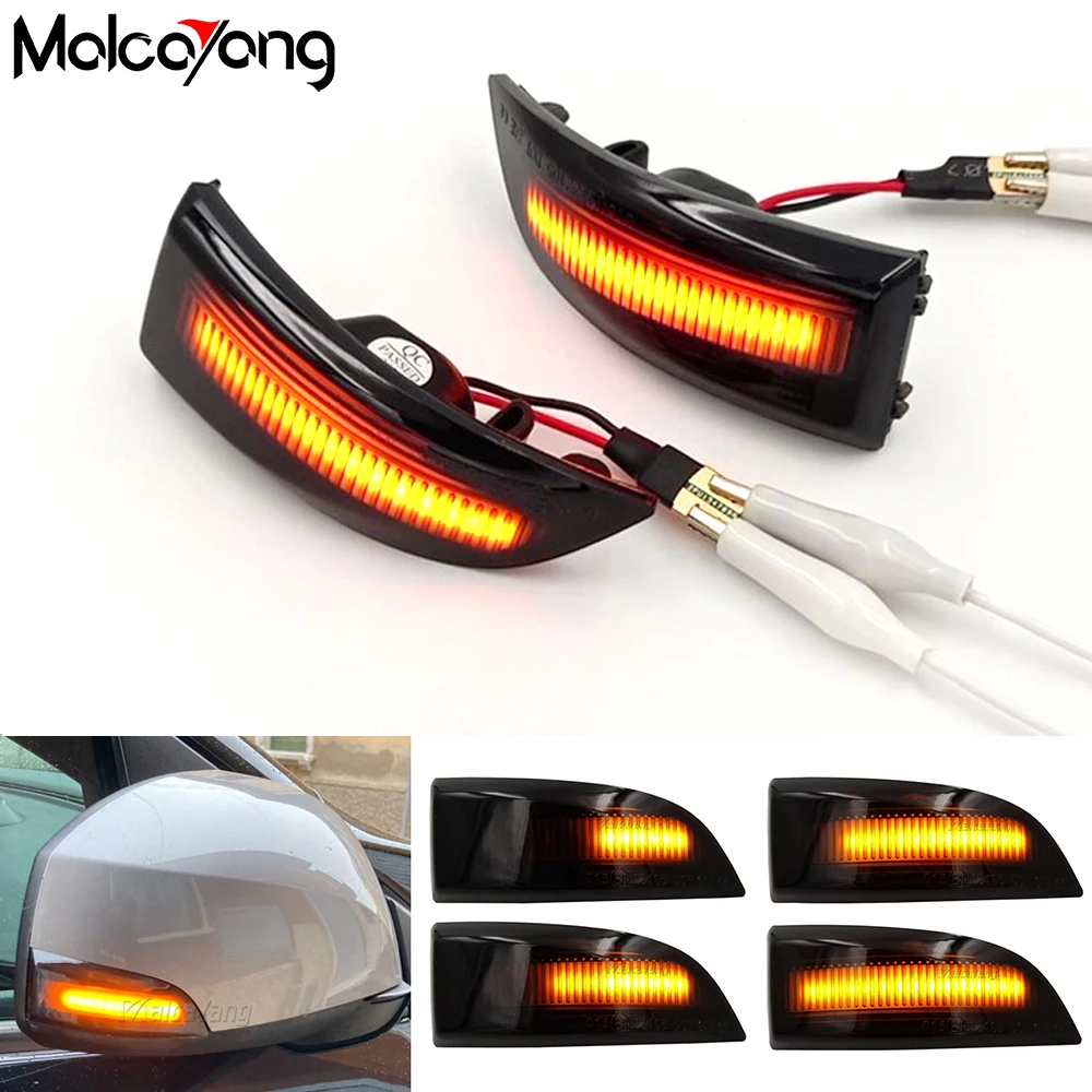 2x LED Flowing Rearview Mirror Indicator Turn Signal Lights For Renault Megane 3 MK3 III RS 2008-2016 Laguna III X91 Fluence