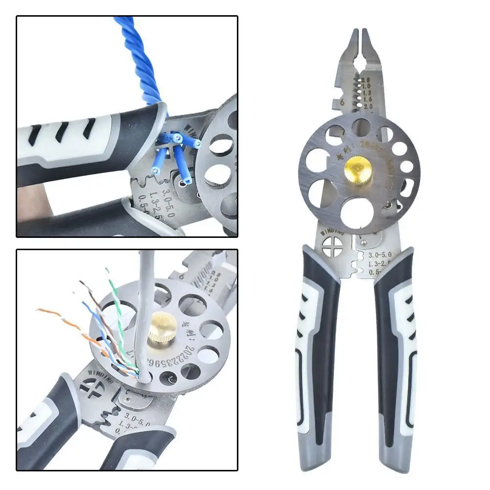 

Multifunctional Wire Stripper Crimper Cable Cutter Pliers Electrical Wire Stripping Tool, Professional Wire Stripping Tool