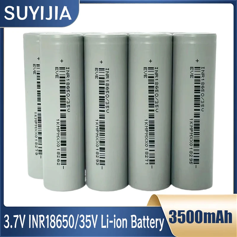 INR18650 3.7V 3500mAh Battery 100% New Original 18650 35V 20A Discharge Li-ion Rechargable Power Batteries for Bright Flashlight