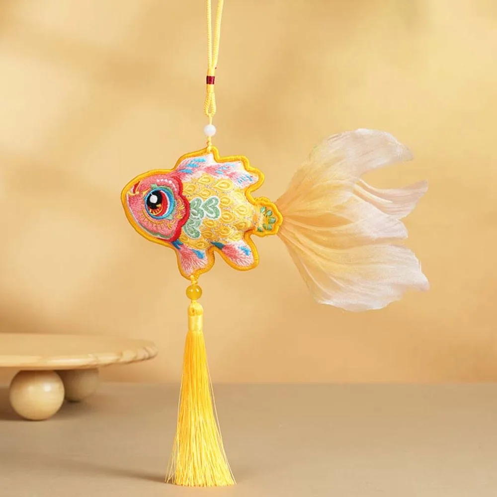 

Goldfish New Year Koi Fish Decoration Good Fortune Tassel Chinese Traditional Pendant Best Wishes Hanfu Decoration