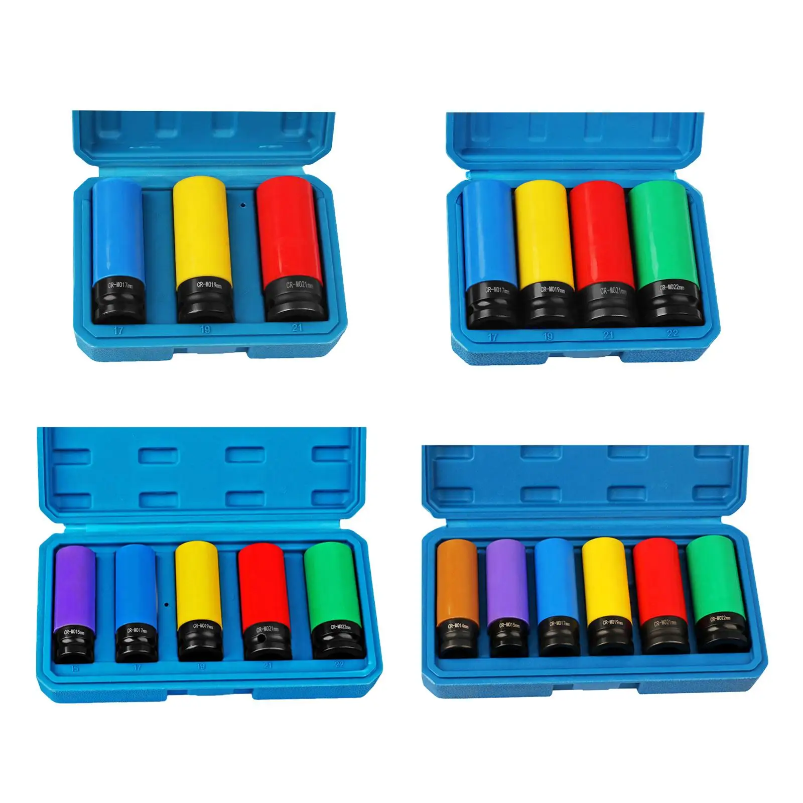 Набор торцевых головок для колес 1/2 дюйма, метрический привод 17 мм, 19 мм, 21 мм, с футляром для хранения, набор тонких головок, набор торцевых ключей для папы, мужчин, прочный