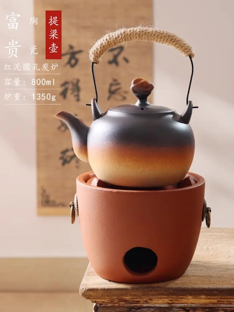 Charcoal firing alcohol stove Clay oven Teapot warmer Home