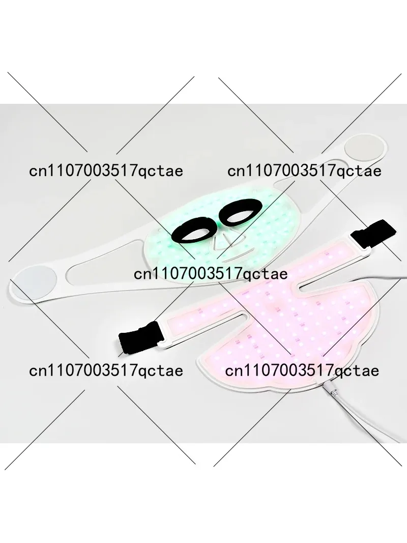 LED Face & Neck Light Mask, Food-Grade Silicone, Skincare Device for Face Lift