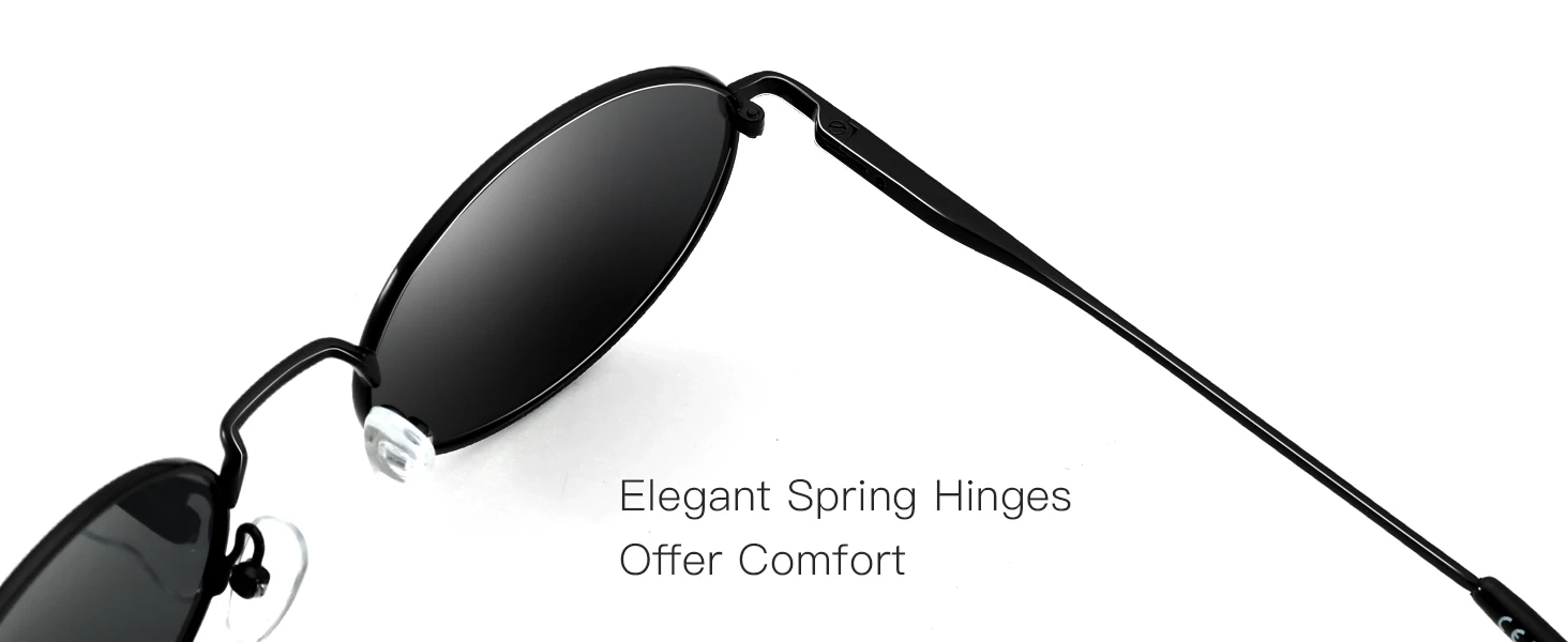 ZENOTTIC Retro ovale polarisierte Sonnenbrille für Damen und Herren, trendige runde Y2k-Sonnenbrille, kleine Vintage-Sonnenbrille im 90er-Jahre-Stil – Detail 6