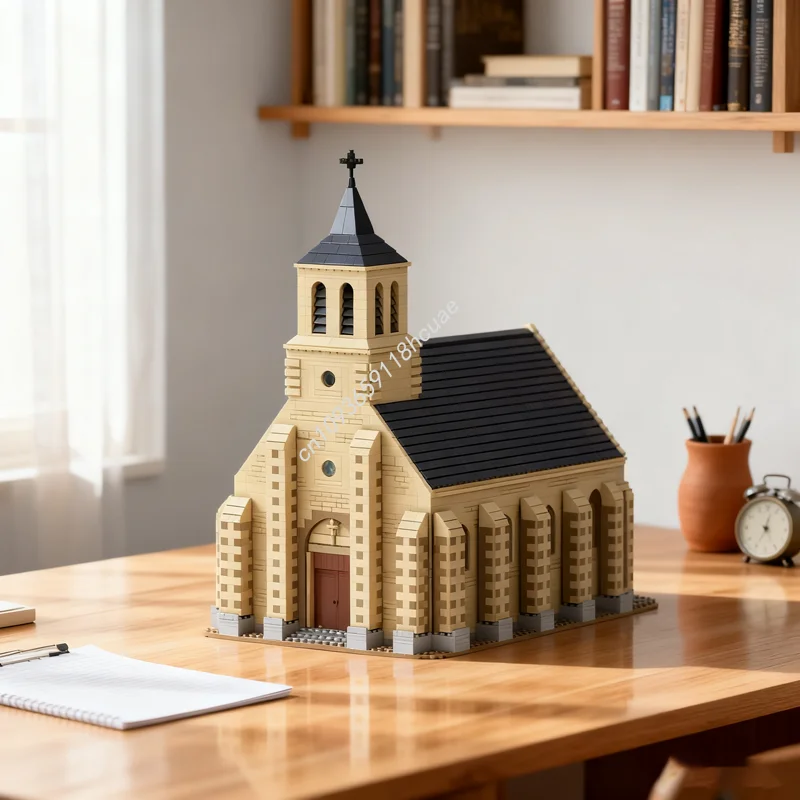 

9072 шт. MOC Church La Dagueni Re архитектурная модель строительные блоки DIY игрушки творческое образование кирпич рождественские подарки дети