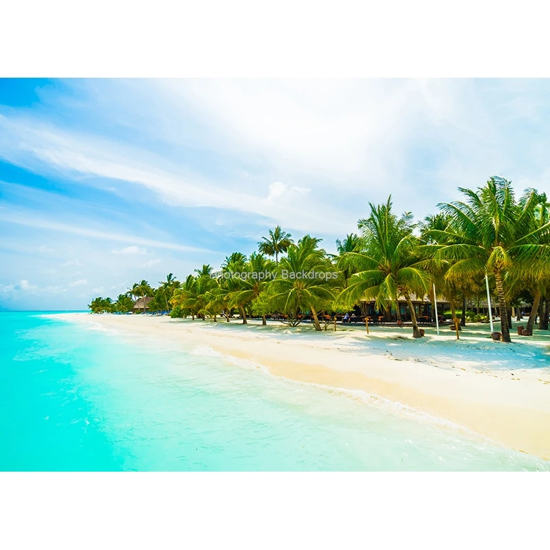 ZHISUXI 여름 열대 바다 해변 바다 배경 해변 파티 파도 장면 비닐 사진 배경 사진 스튜디오 MP-2