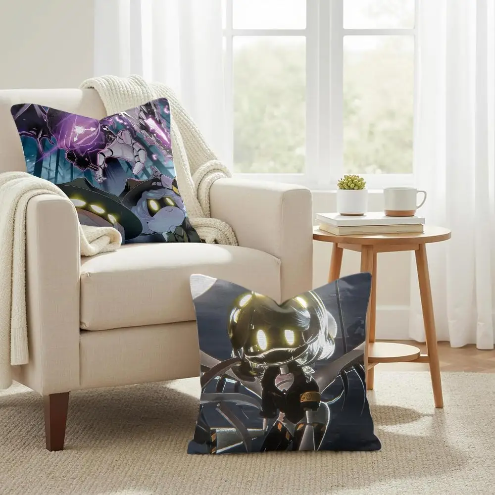 Anime cartoon m-Murder Drones Cushion Cover Natural Linen Organic Fabric Double-Sided Printing Sofa Home Decor Gift Pillow Case