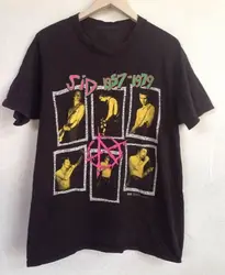 Vintage 90s Sid Vicious Sex Pistols Punk Band T shirt HL4742