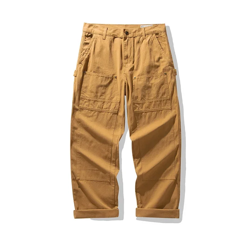 Imagem -03 - Okonkwo-canvas Railway Workers Pants para Homens e Mulheres Terno de Trabalho Multi Bolso Escalada ao ar Livre Trekking Caminhadas Camping Ferramental Calças