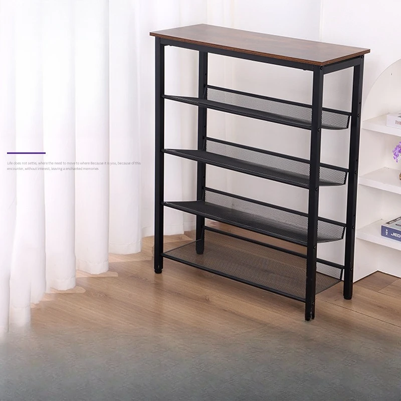 

Metal Entryway Shoe Rack Multi-Tier Floor-Mounted Shoe Organizer Moisture-Proof Sturdy Shoe Storage Cabinet for Hallway Porch