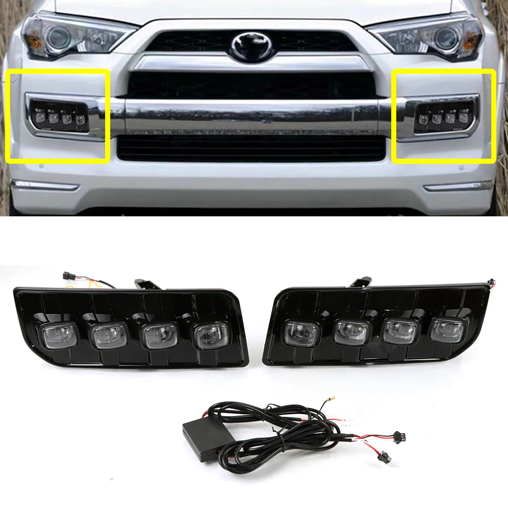 

Car DRL Fog Lamp Fit for Toyota 4Runner LTD 2013-2018 2019 2020 2021 2022 LED Daytime Running Light Amber LED Turn Signal