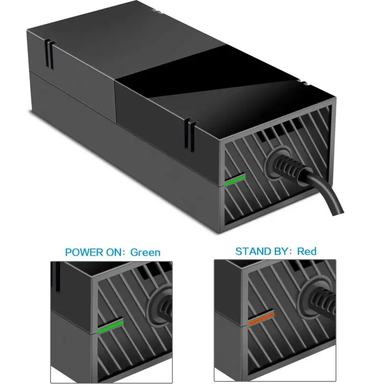 Черный Блок питания переменного тока 100-240 В, адаптер с вилкой Стандарта США/ЕС/Великобритании, зарядное устройство USB для консоли Xbox One, адаптер переменного тока, зарядное устройство