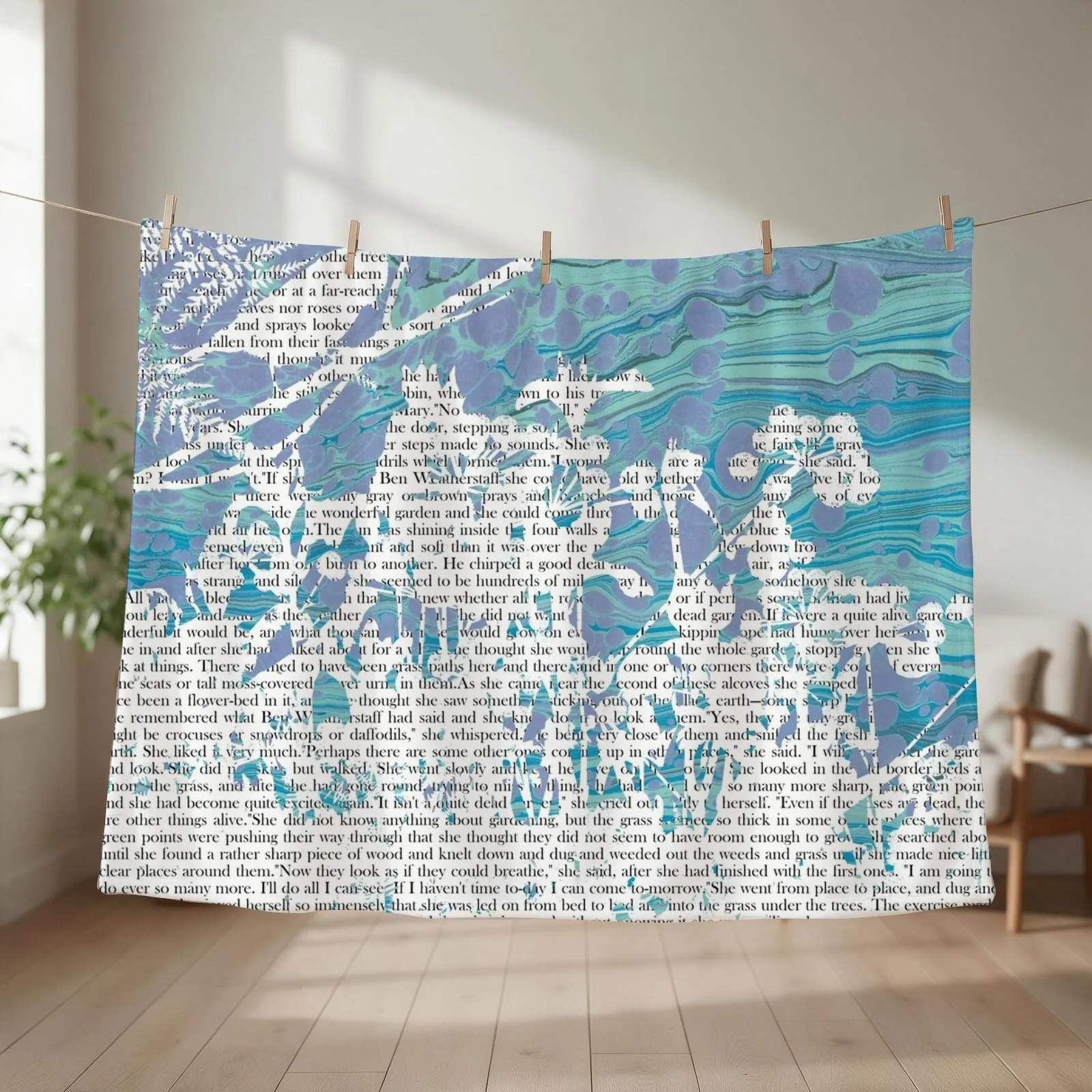The Secret Garden: Frances Hodgson Burnett Throw Blanket Winter beds Thins Nap halloween Blankets