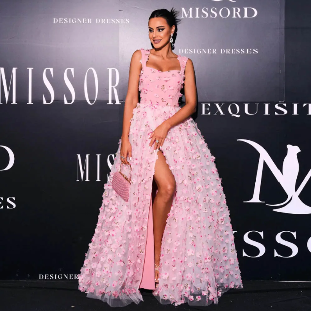 

Sweetheart Wedding Reception Dress Floor Length Sleeveless High Slit Birthday Party Gowns Spring Summer Flowers Prom Dresses