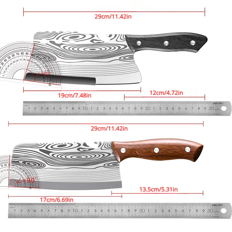 BAKULI Vegetable knife household slicing knife machete chef special chopping dual-use knife kitchen sharp knives