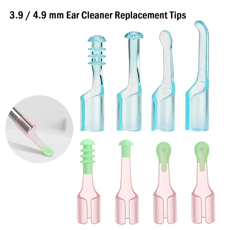 Ear Cleaner Replacement Tips Ear Spoon Universal Outer Diameter 3.9mm, 4.9mm