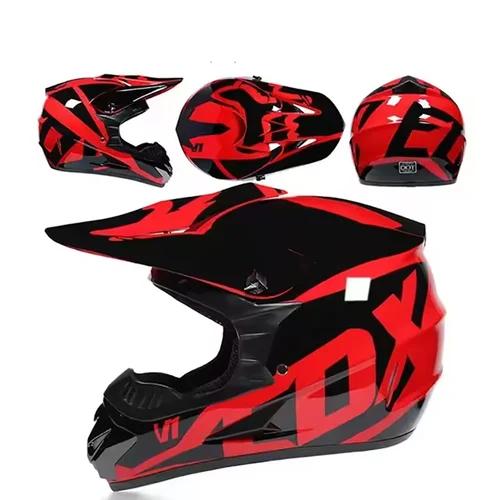 Imagen 2 del producto Casco de motocross juvenil: liviano y seguro para todoterreno, karting, descenso y ciclismo cruzado