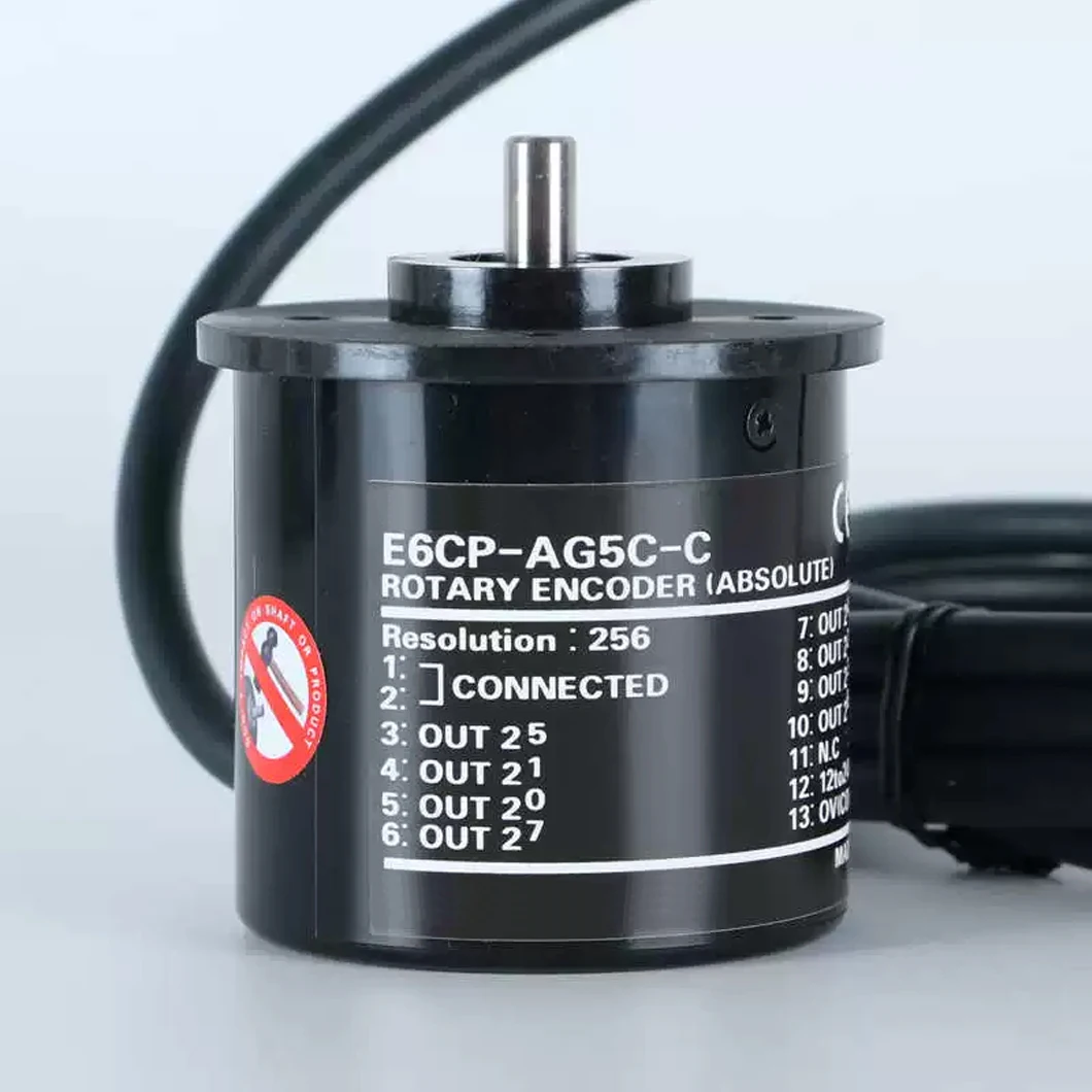 

E6CP-A Series 8-12Bit Parallel Absolute Value Rotary Encoder E6CP-AG3C/AG5C/AG5C-C Binary Gray Output Code For Textile machinery
