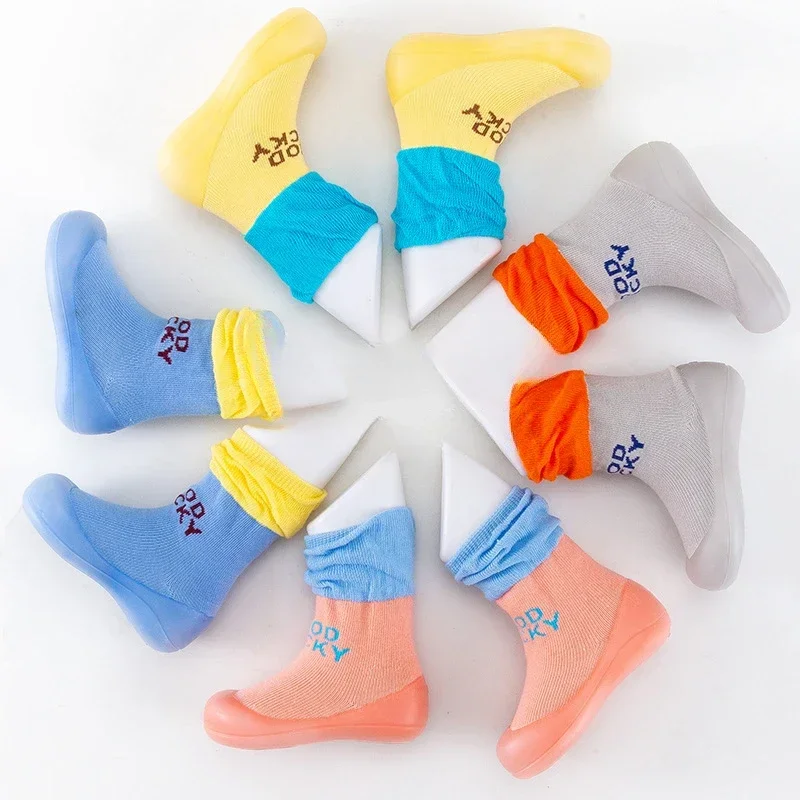

New children's cartoon cute socks and shoes toddler socks and shoes baby indoor soft sole non-slip floor shoes
