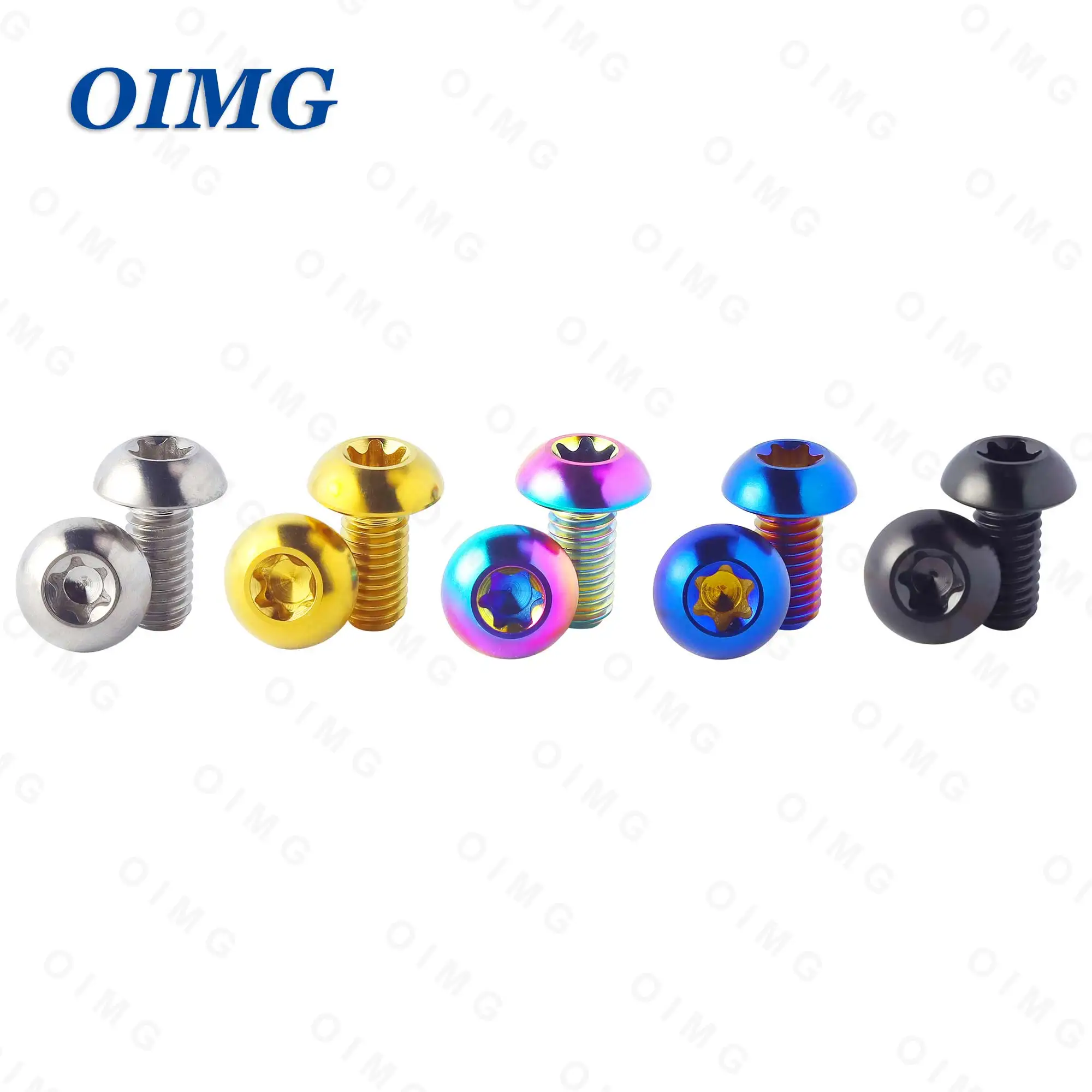 

OIMG Titanium M5x10 12mm Disc Brake Rotor Bolts Torx T25 Screw for MTB Bike & Road Bike Bicycle Fixing Ti Bolts Accessories