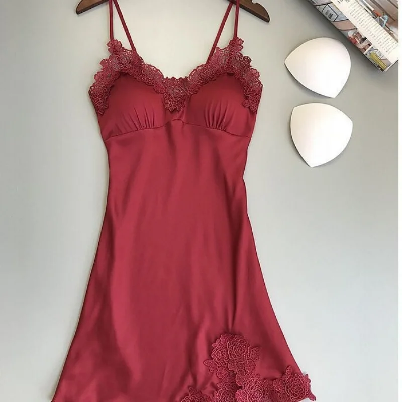

Casual Strap Nightgown Smooth Texture Household Dress Ladies Relax Clothing