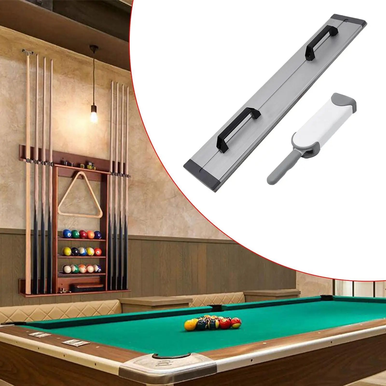 

Billiards Pool Table Felt Cleaner Kit Aluminum Alloy Frame Cleaning Tool