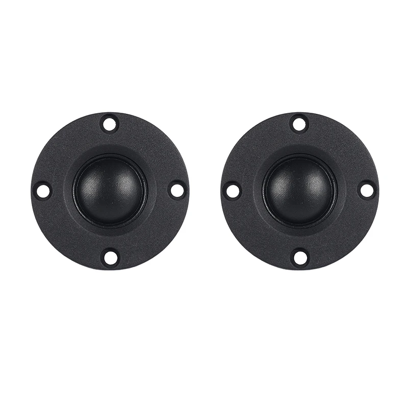 RISE-2Pcs Tweeter Speaker 6 Ohm 30W Hifi Soft Dome Silk Film Treble Loudspeaker Neodymium Toothed Aluminum Heat Sink