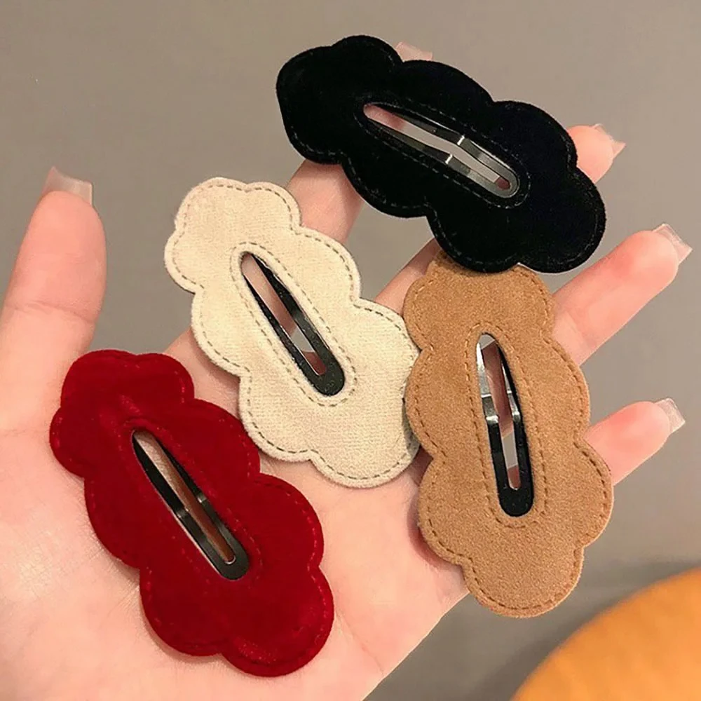 4 Stück Modische Klassische Samt-Haarspangen, Vintage-Haarnadeln für Mädchen und Frauen, Koreanische Haaraccessoires – Detail 3