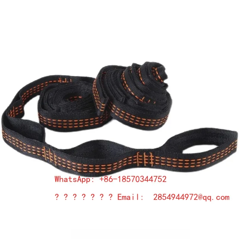 2026   Reinforced Polyester Straps for Load-bearing Black Outdoor Hammocks
