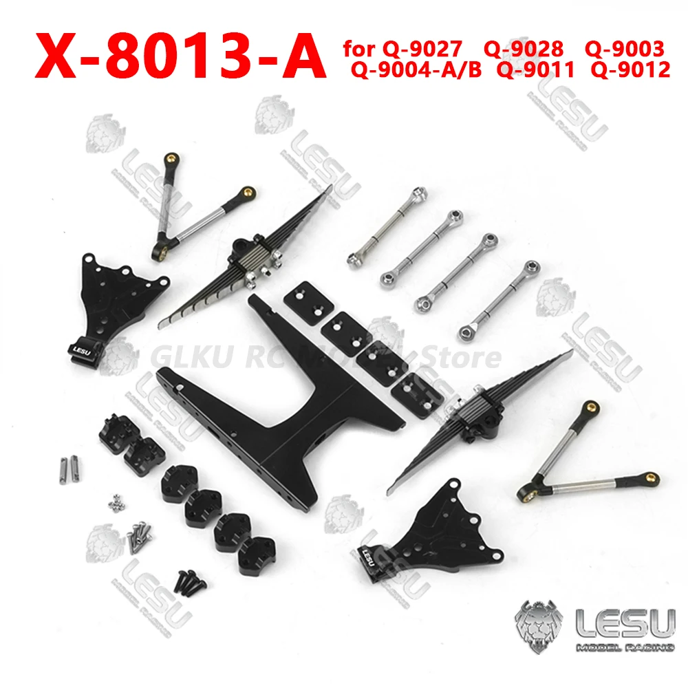 LESU X-8013 1/14 RC truck model rear suspension assembly suitable for Tamiya tractor original hole position or DIY accessories
