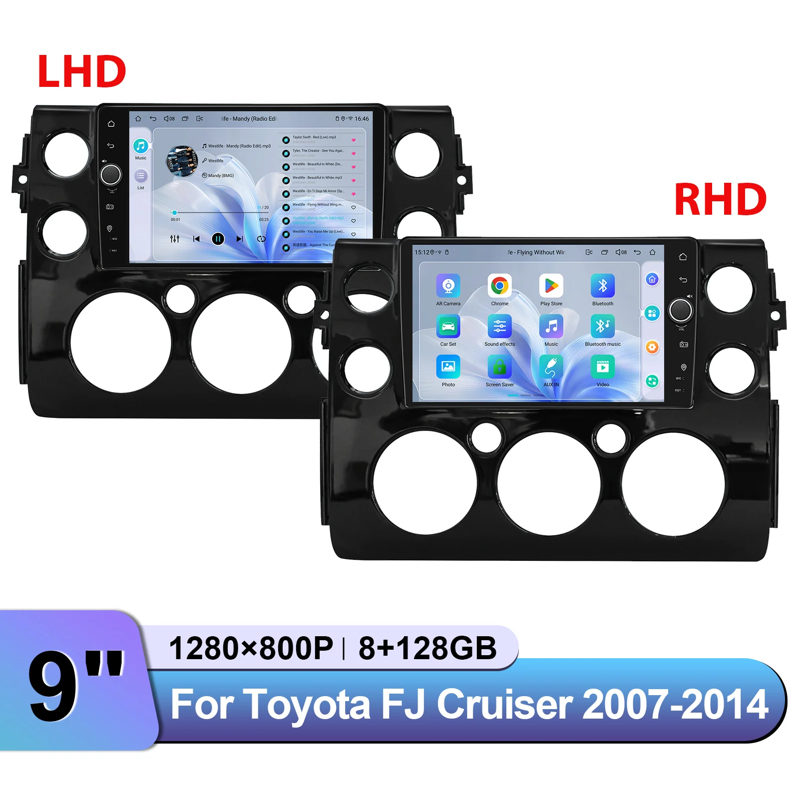 

JOYING 9"Car Radio Multimedia Player Head Unit For Toyota FJ Cruiser 2007-2014 With Android Auto Apple Carplay Plug and Play